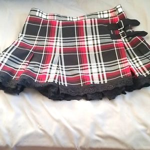 Rampage Plaid Mini Skirt